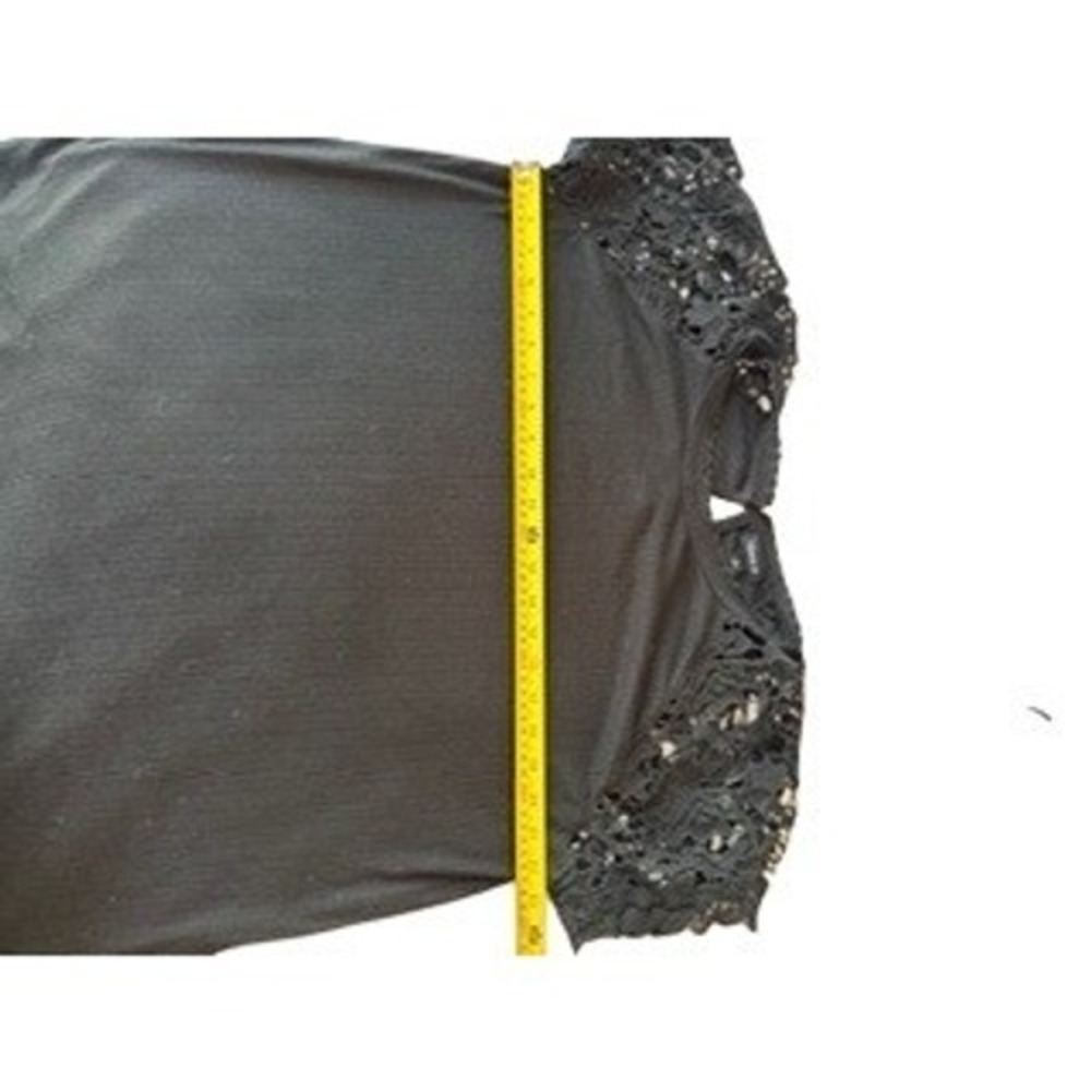 Torrid Black Top with Crochet Laced Sleeves‎ Size 1 (14/16) - Picture 8 of 12